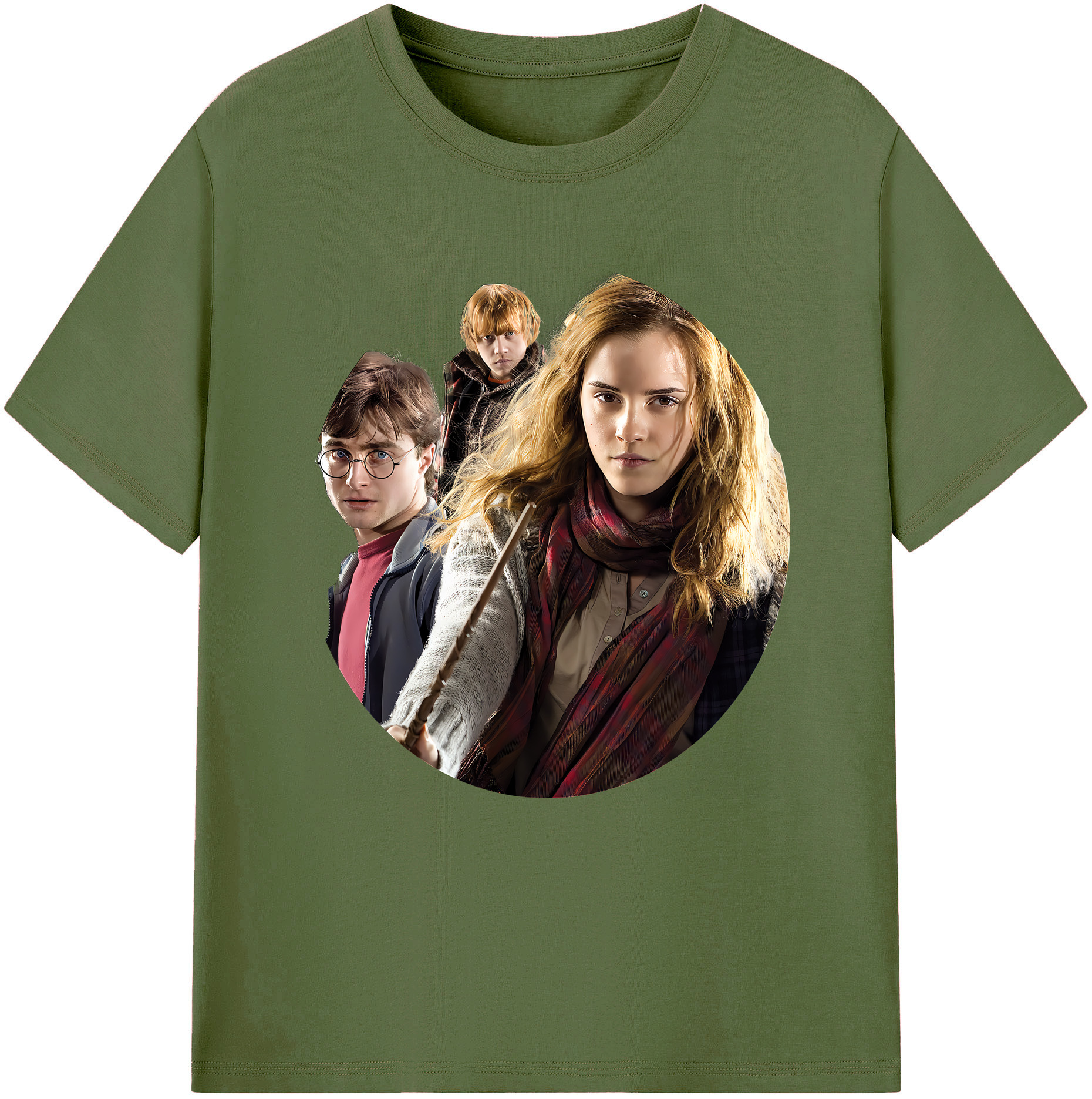 （画像用） Harry Potter ハリー・ポッターシリーズ 綿100％半袖Tシャツ（フロントプリント）